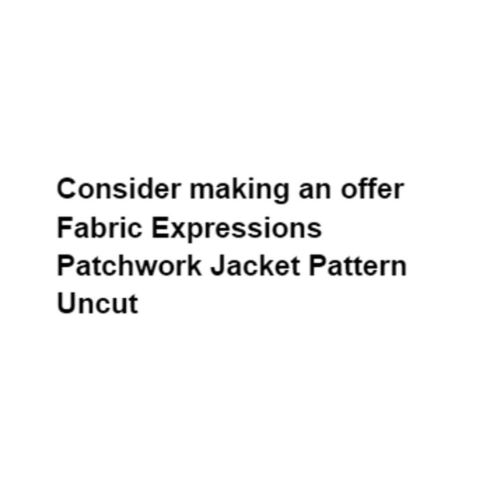 Fabric Expressions Pattern Patchwork Jacket Vintage Sewing Craft Grandpa Style - Picture 3 of 6
